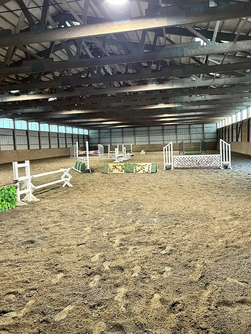 Indoor riding arena at Cedar Brook Farm